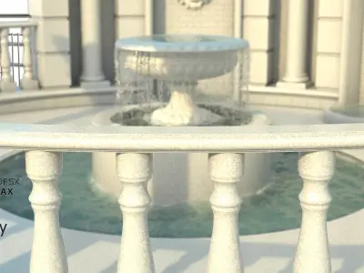  Rotunda fountain 3D model
