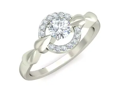 Women Wedding Engagement Ring 3D print model 25