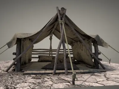 Survival Tent v6 3D model