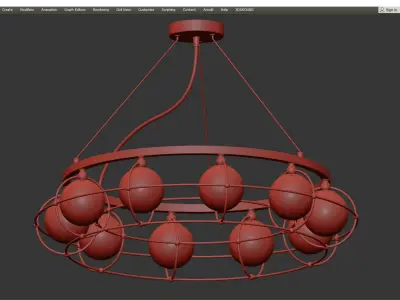 Maytoni Carcass MOD312PL 10GCH Low-poly 3D model