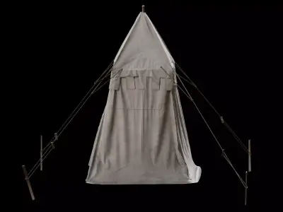 Medieval Tent 02 Low-poly 3D model