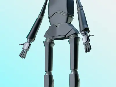 Stray Robot High Poly Low Poly model Low-poly 3D model