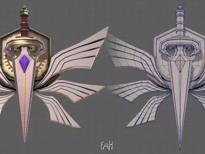 Symbol V02 Low-poly 3D model