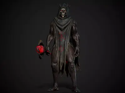 Necromancer Demon Low-poly 3D model