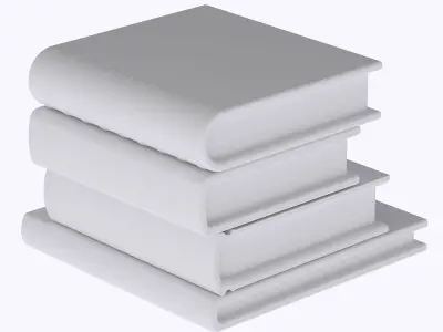 Set of 4 book covers  3D print model