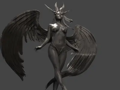 Angel Female Beauty Model Sculpture 2  3D model