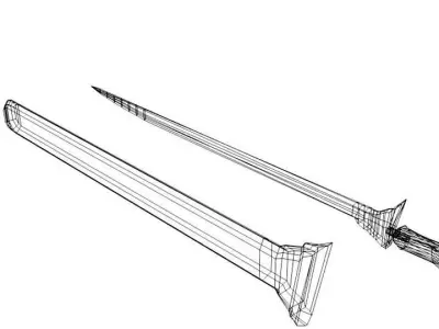 Sword - Malay Pedang Panjang 3D model