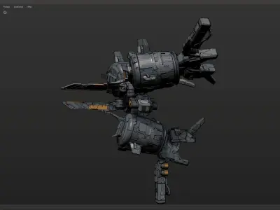 sci-model544 spaceship 3D model