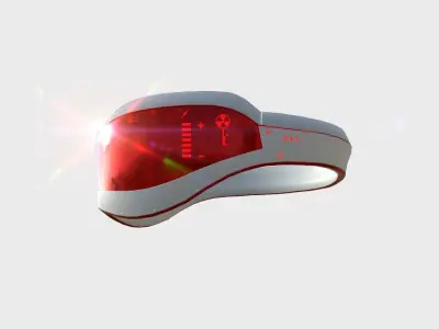 SciFi Glasses B06 White Red - Character Design Fashion Low-poly 3D model