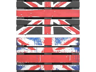 Table of pallets Britain 3D model