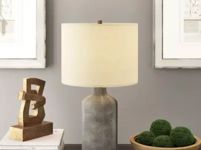 Antique Black Table Lamp 3D model