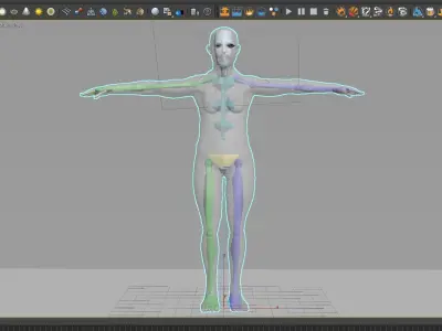 Zombie Rigged  Low-poly 3D model