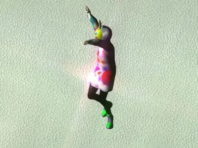Surprised Bunny The Street Clowns member Low-poly 3D model