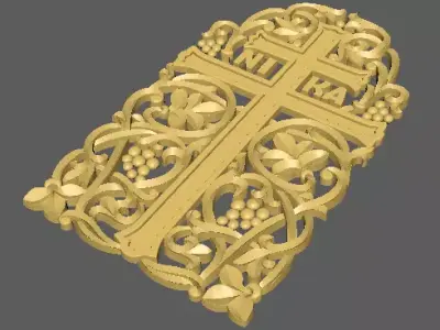 Central decor ornament for furniture 3D model