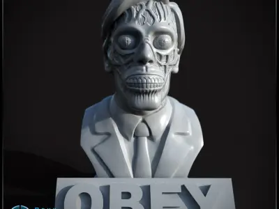 They Live Bust Pose 01 - 3D print model