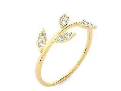 Light Minimalist Diamond Ring 3D print model