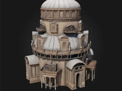 Stone Dome Palace 3D model