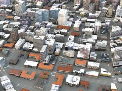 City 100 Low-poly 3D model