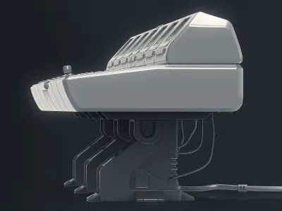 Large Scifi 3D Computer Control Panel 3D model