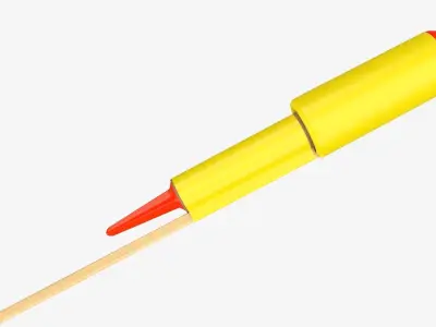 Rocket fireworks 01 3D model