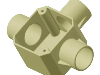 Plastic Premium Tee Junction Box Toy 3D model