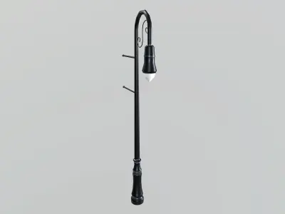 Street Light Low-poly 3D model 12