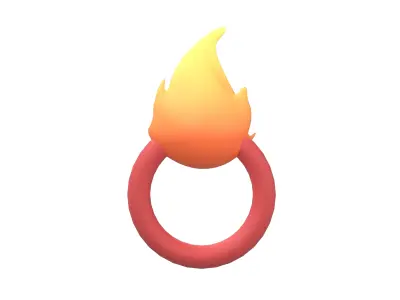 Ring of Fire Icon v1 001 Low-poly 3D model