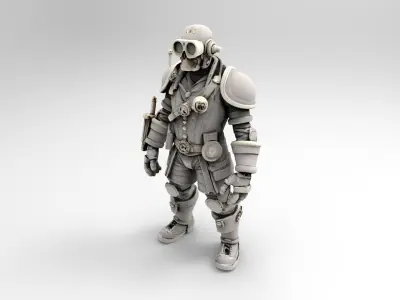 steampunk robotic 8 3D print model