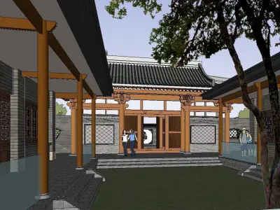 vacation spot-Resort-Fashion Leisure Hotel-0142 3D model