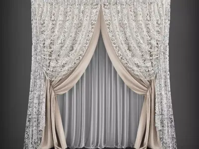 Curtain 3D model 5 3D model