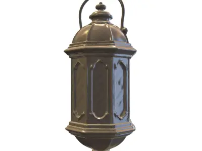 medieval lantern game reader Low-poly 3D model
