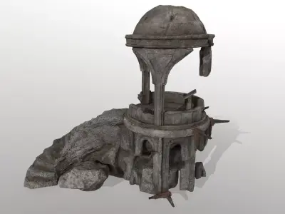 old temple   Low-poly 3D model