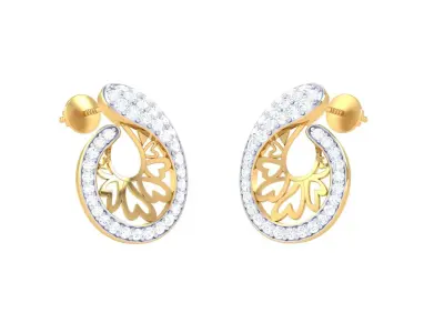 GemStone Diamond Light weight earring 48 3D print model