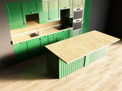 64-Kitchen4 glossy 6 3D model