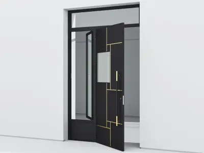 Aluminium door 284 3D model