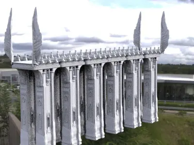 League of legends Inspired Angel wings bridges 7 3D model