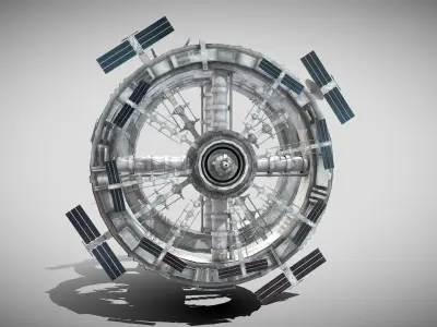 Space Station Low-poly 3D model