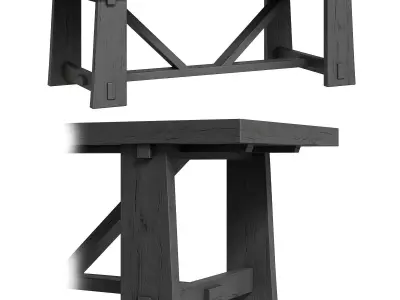 BR Home Dining Table Ashland 3D model