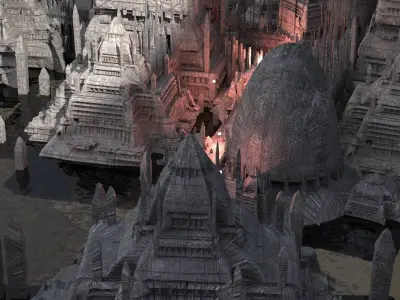 Egyptian Monoliths of Power Kit bash 3D model