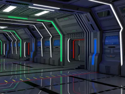 Sci Fi Interior 3D model