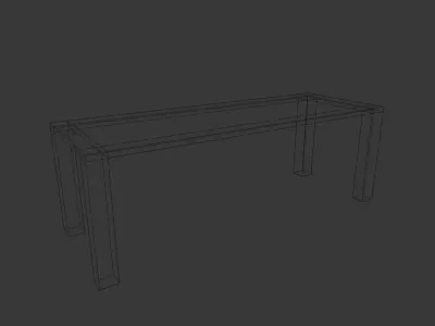 Modern Wooden Table - 3D Render 3D model