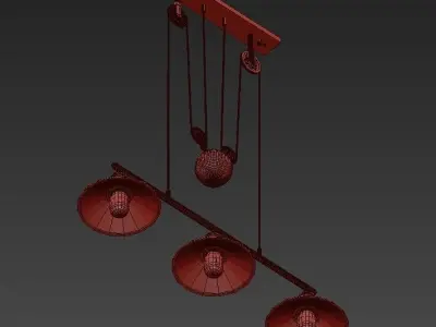 Loft Cone Pendant Balance Line 3 3D model