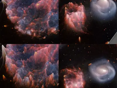 Low Res Chartwheel Nebula deep sky object 3d software analysis Free 3D print model
