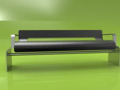 park bench 1 Low-poly 3D model