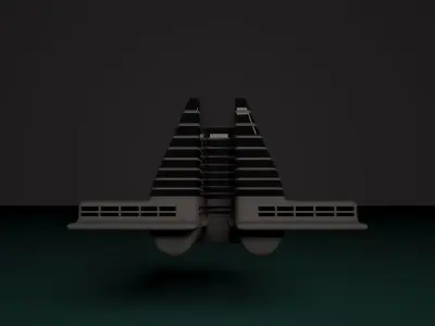 Floating Hotel 3D model