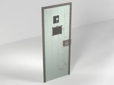 Old Prison Jail Door Low-poly 3D model