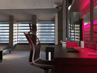 Cyberpunk Apartment  v3 Scene - High Detail 3D model