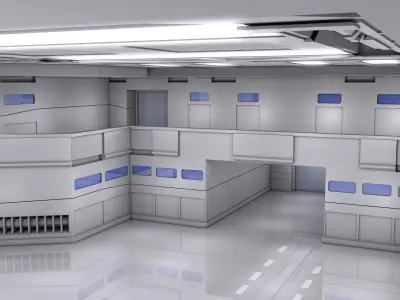Sci Fi Interior 3D model 76