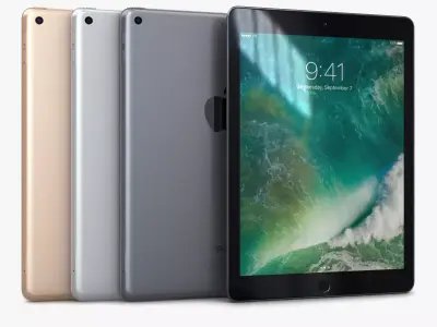 Apple iPad 9-7 2017 All Color Low-poly 3D model