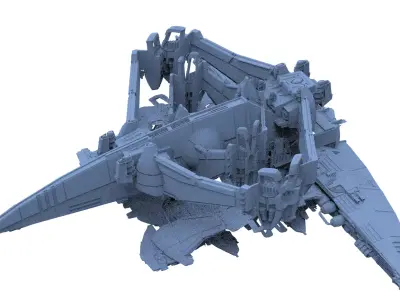 Dark Terra Former ship 8 3D model